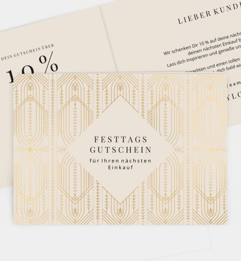 Gutscheinkarte Geschäftlich Art Deco