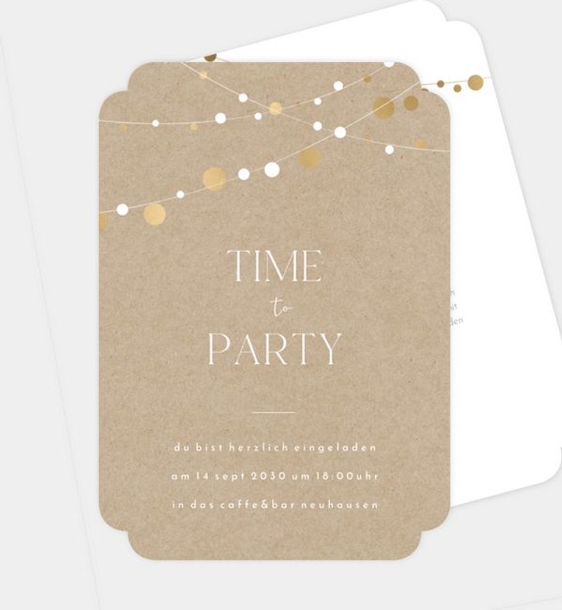 Einladungskarte Party Party Girlande