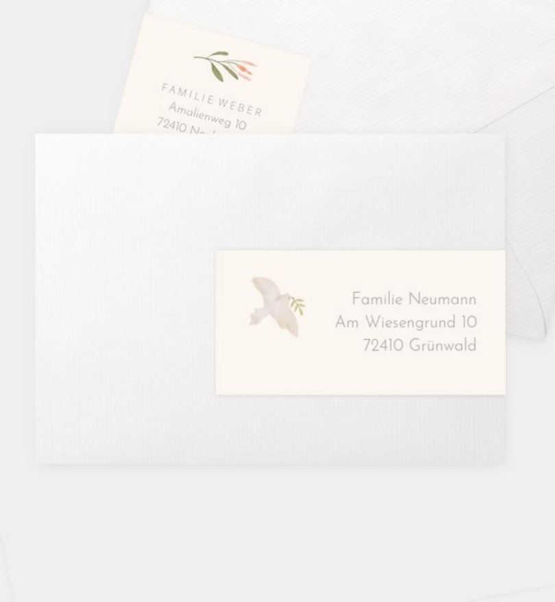 Adressaufkleber Babyshower Bird & Branch