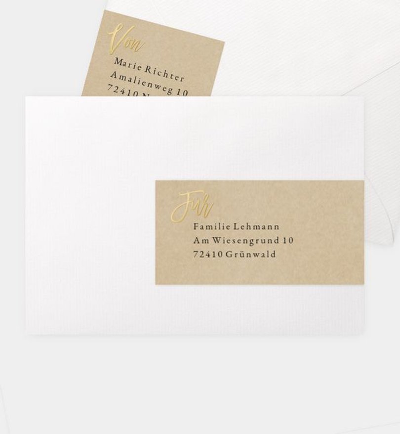 Adressaufkleber Babyshower Gold-Crafty