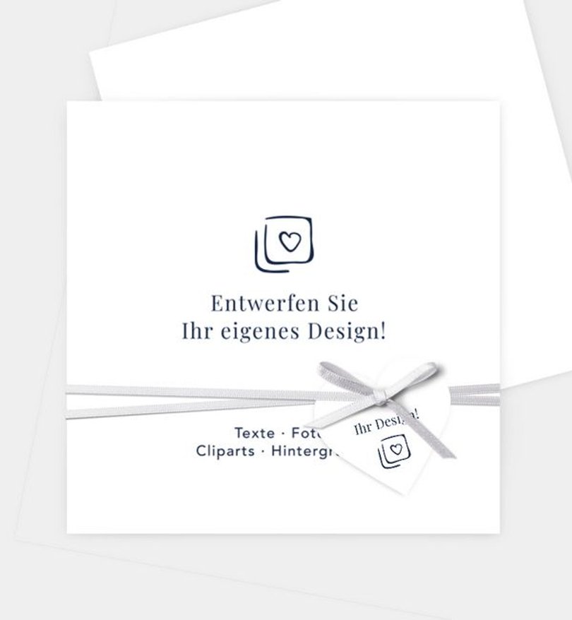 Einladungskarte Hochzeit Blanko Design