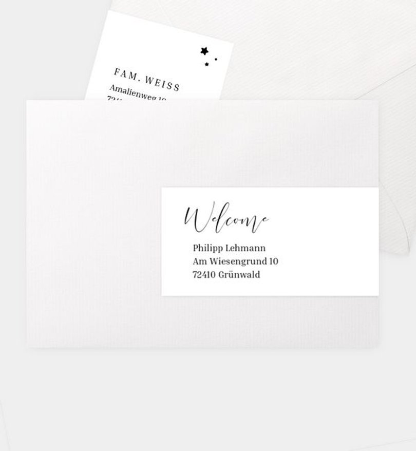 Adressaufkleber Babyshower Endless Love