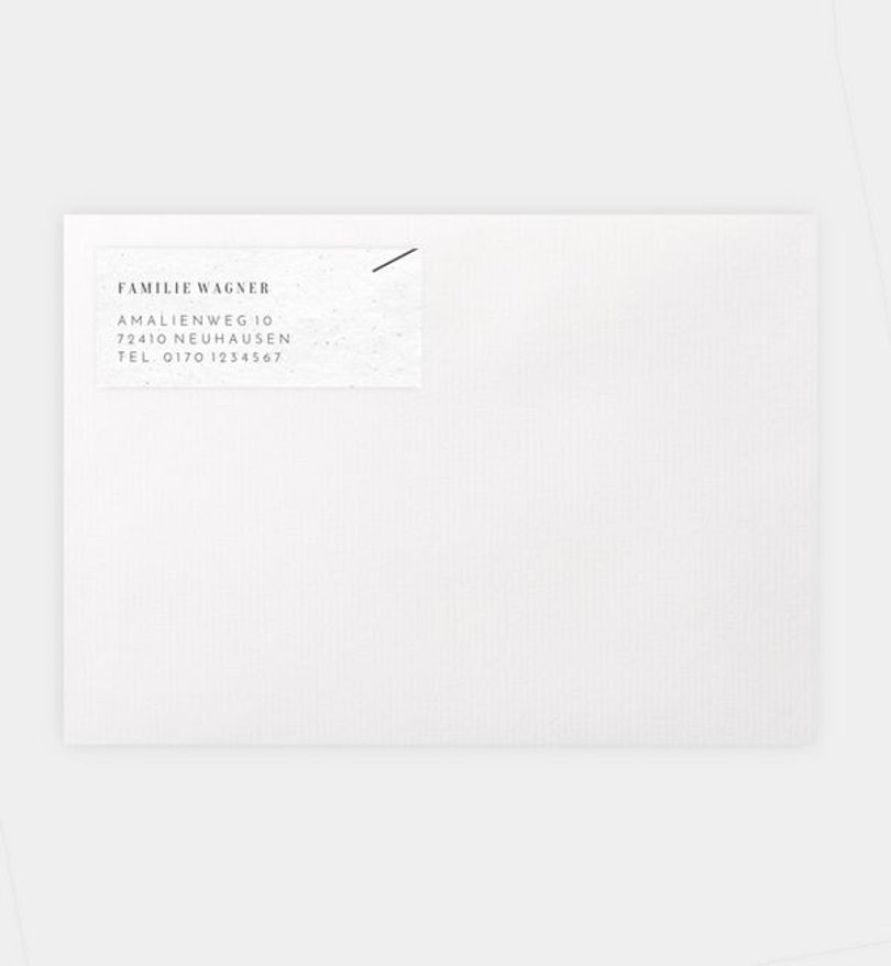 Absenderaufkleber Jubiläum Modern Typo · Crafty