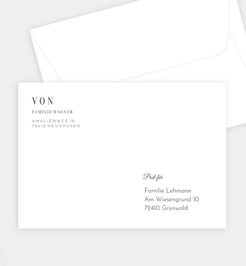 Briefumschlag Jubiläum Modern Typo · Crafty