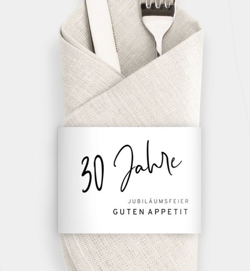 Besteck Servietten-Zubehör Jubiläum Voller Freude