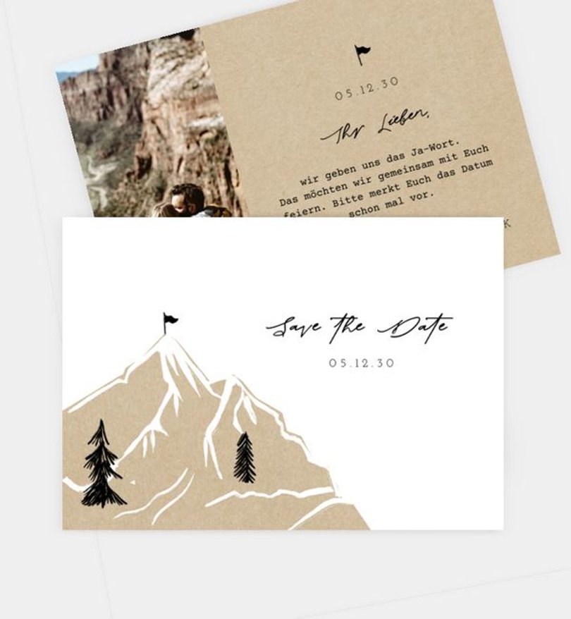 Save-The-Date Karte Hochzeit Wanderlust