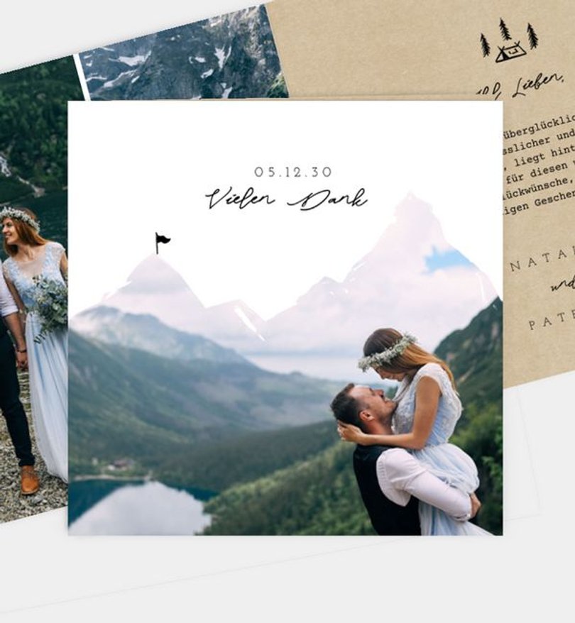 Dankeskarte Hochzeit Wanderlust