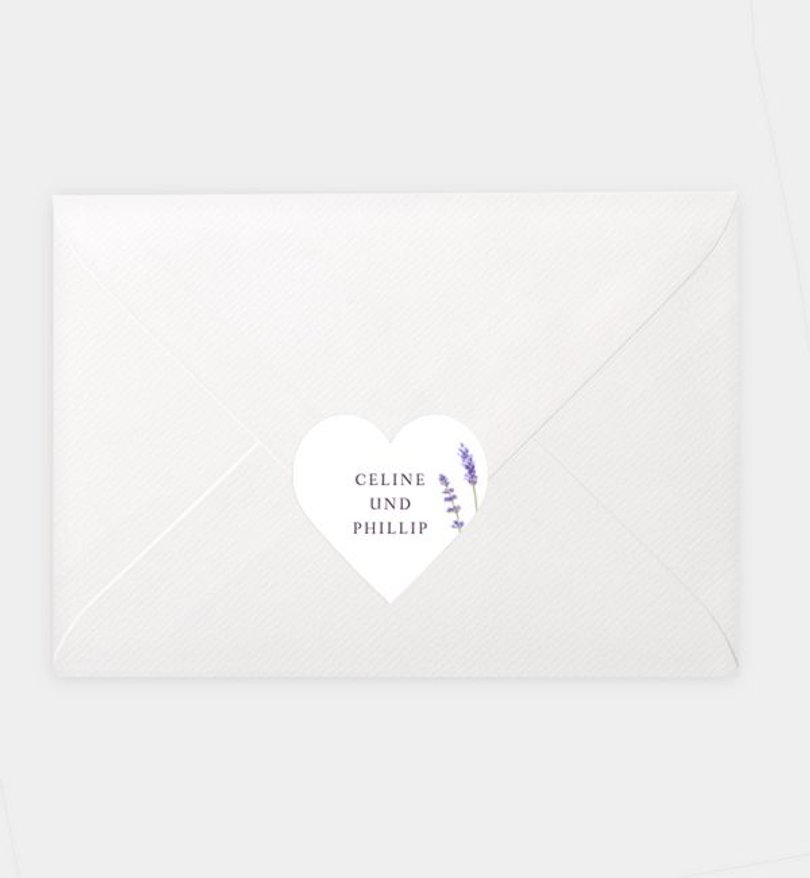 Siegelsticker Hochzeit Lavender
