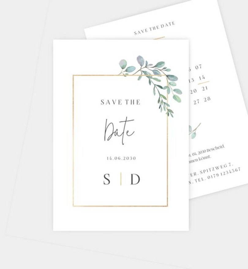 Save-The-Date Karte Hochzeit Unser Traumtag