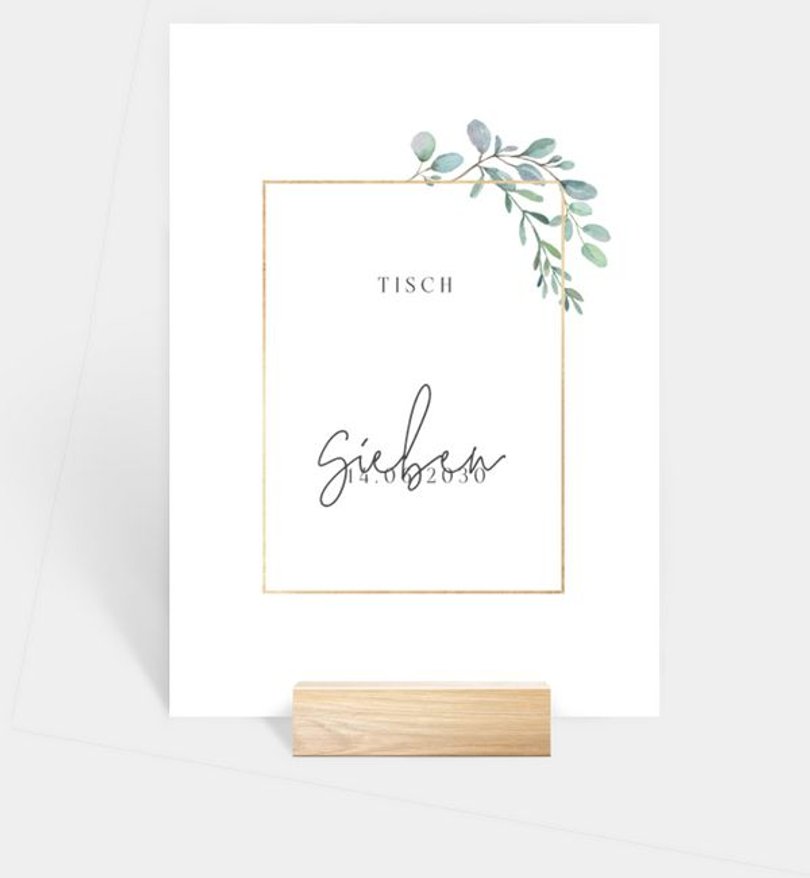 Tischnummer Hochzeit Unser Traumtag