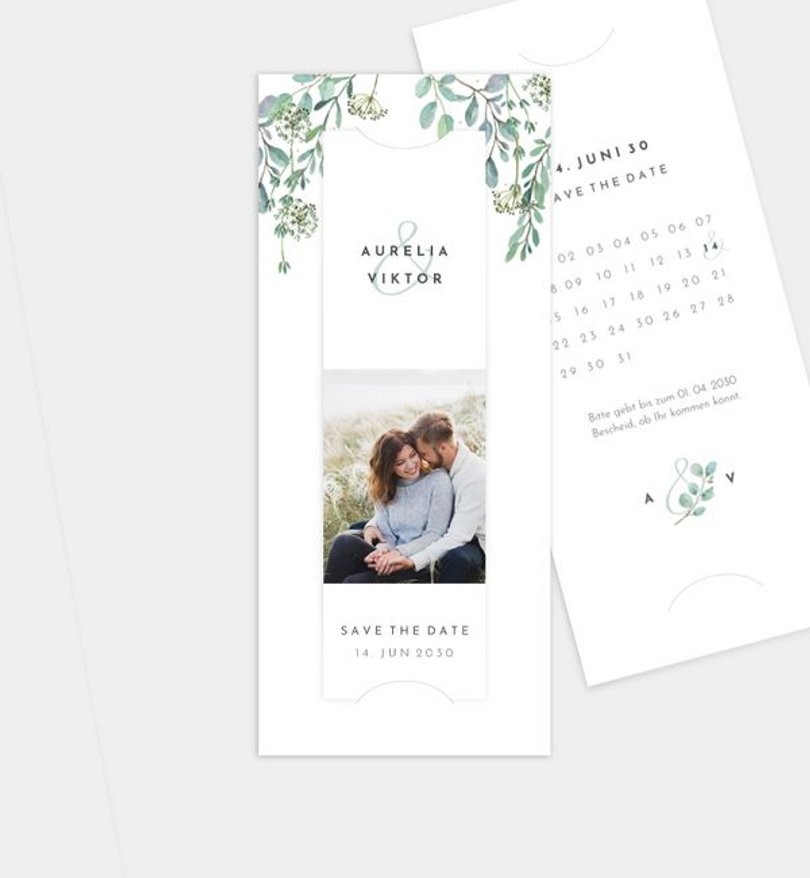 Save-The-Date Karte Hochzeit Green Love
