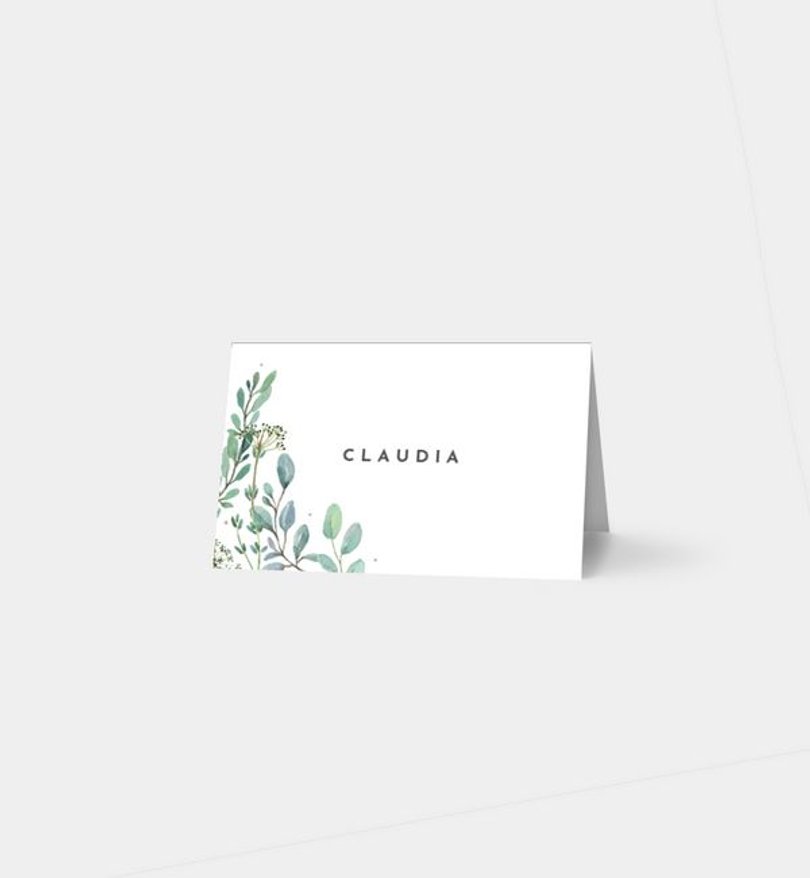 Tischkarte Hochzeit Green Love