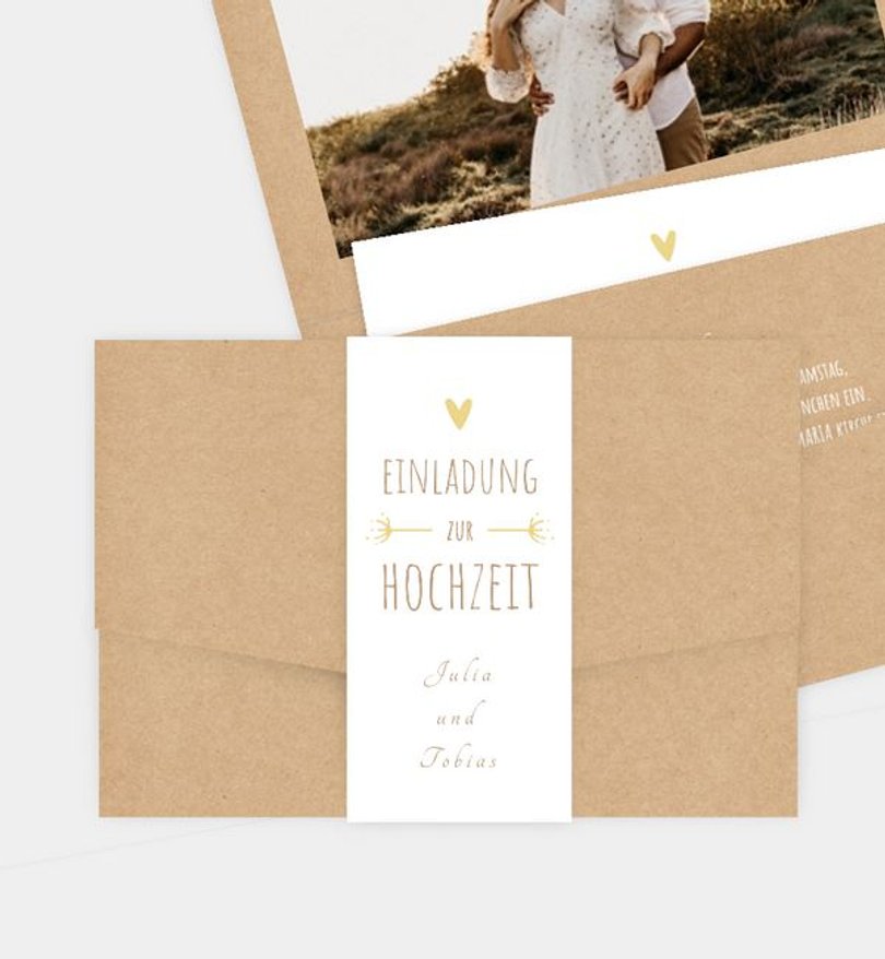 Einladungskarte Hochzeit Vintage Love