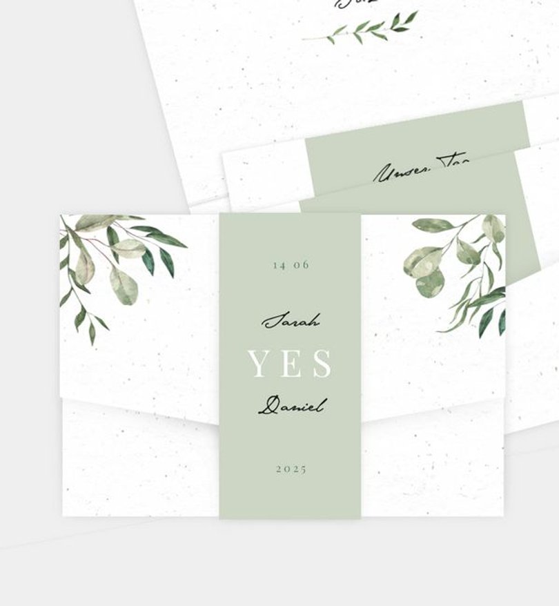 Einladungskarte Hochzeit Pure Nature
