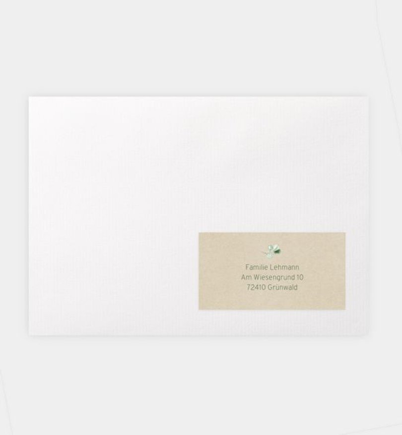 Empfängeraufkleber Hochzeit Eucalipto