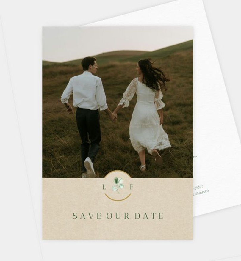Save-The-Date Karte Hochzeit Eucalipto