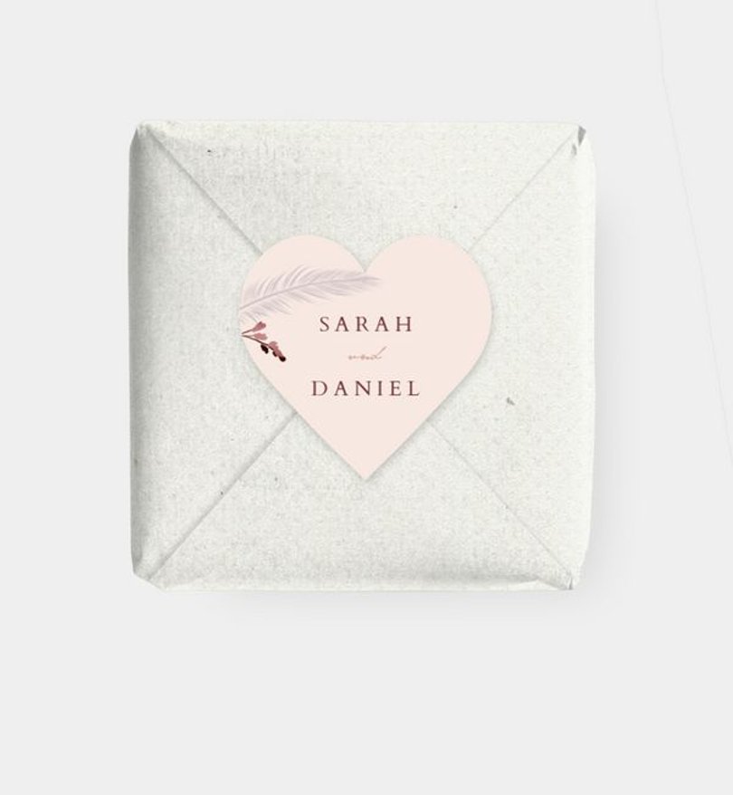 Geschenkaufkleber Hochzeit Purple Love