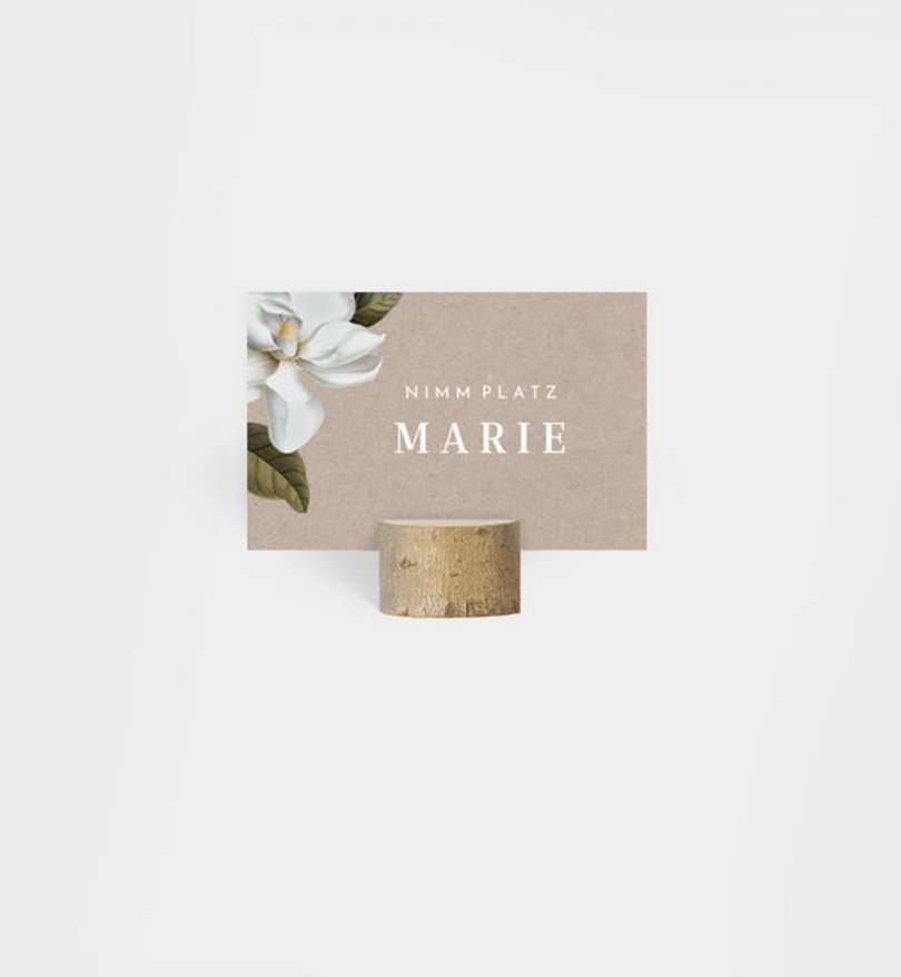 Tischkarte Hochzeit Magnolia