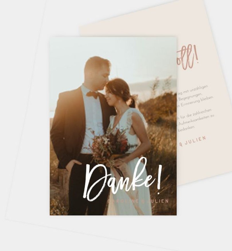 Dankeskarte Hochzeit Unser Tag