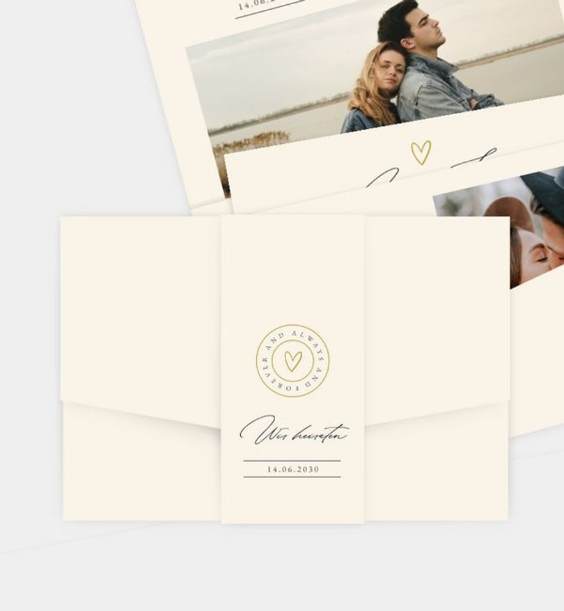 Einladungskarte Hochzeit Stempel