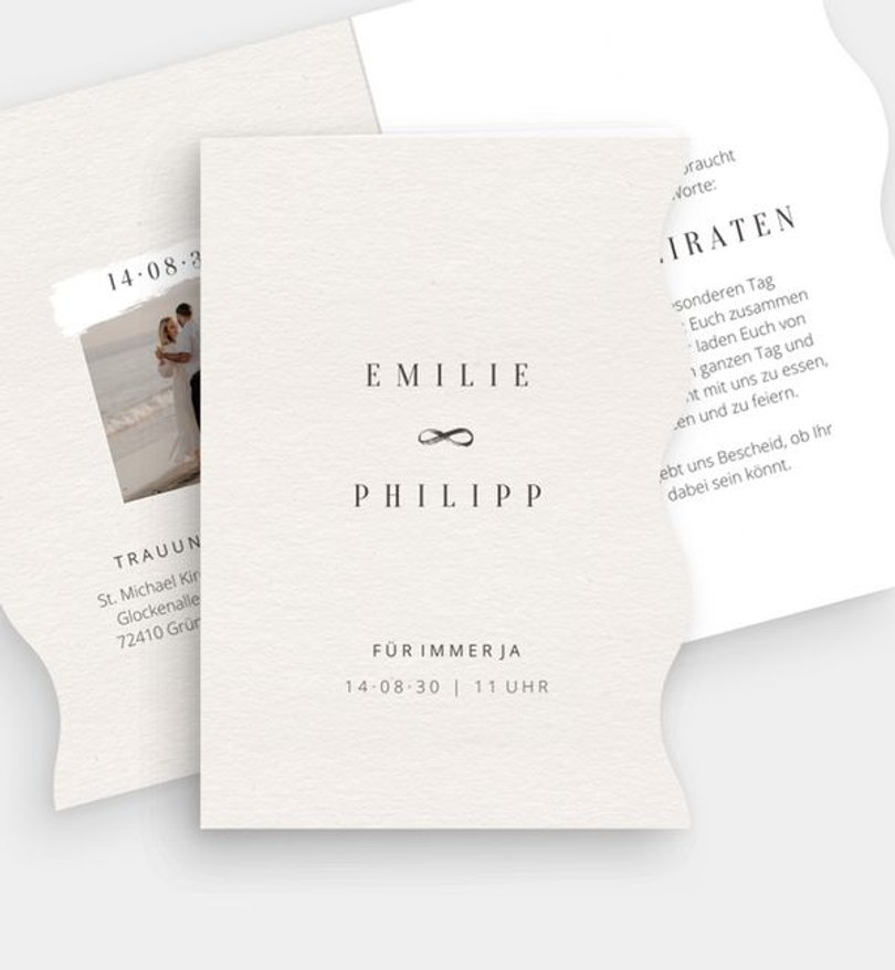 Einladungskarte Hochzeit Modern Style