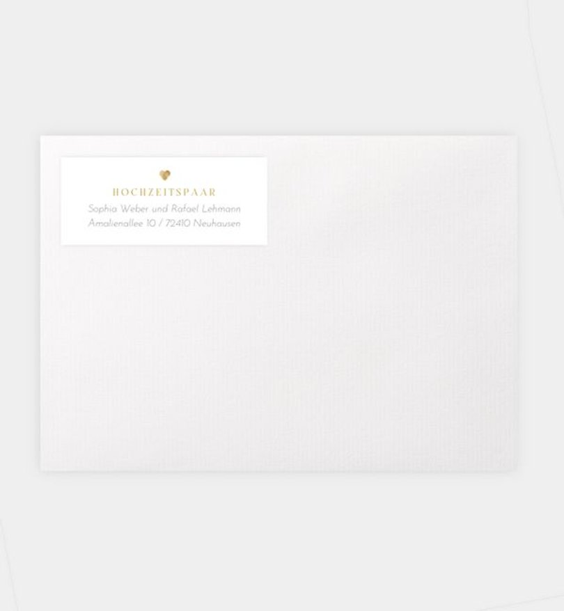 Absenderaufkleber Hochzeit Du bist mein Herz