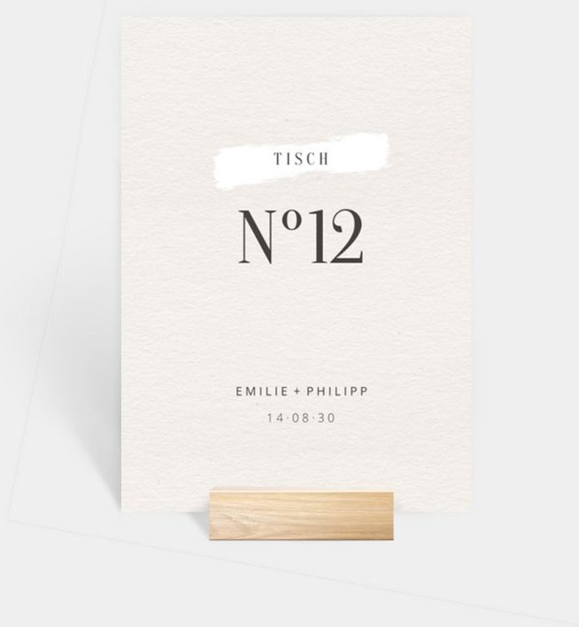 Tischnummer Hochzeit Modern Style