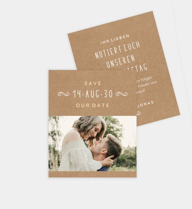 Save-The-Date Karte Hochzeit Lovely Vintage
