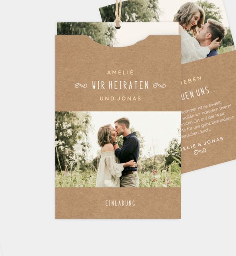 Einladungskarte Hochzeit Lovely Vintage