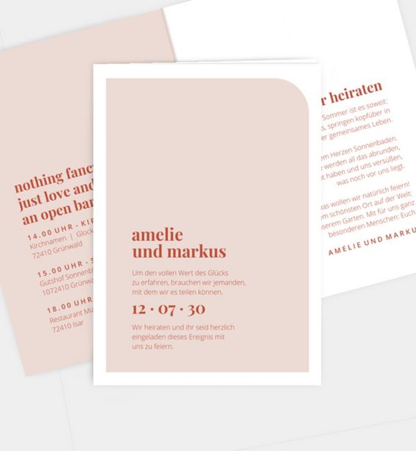 Einladungskarte Hochzeit Modern Type