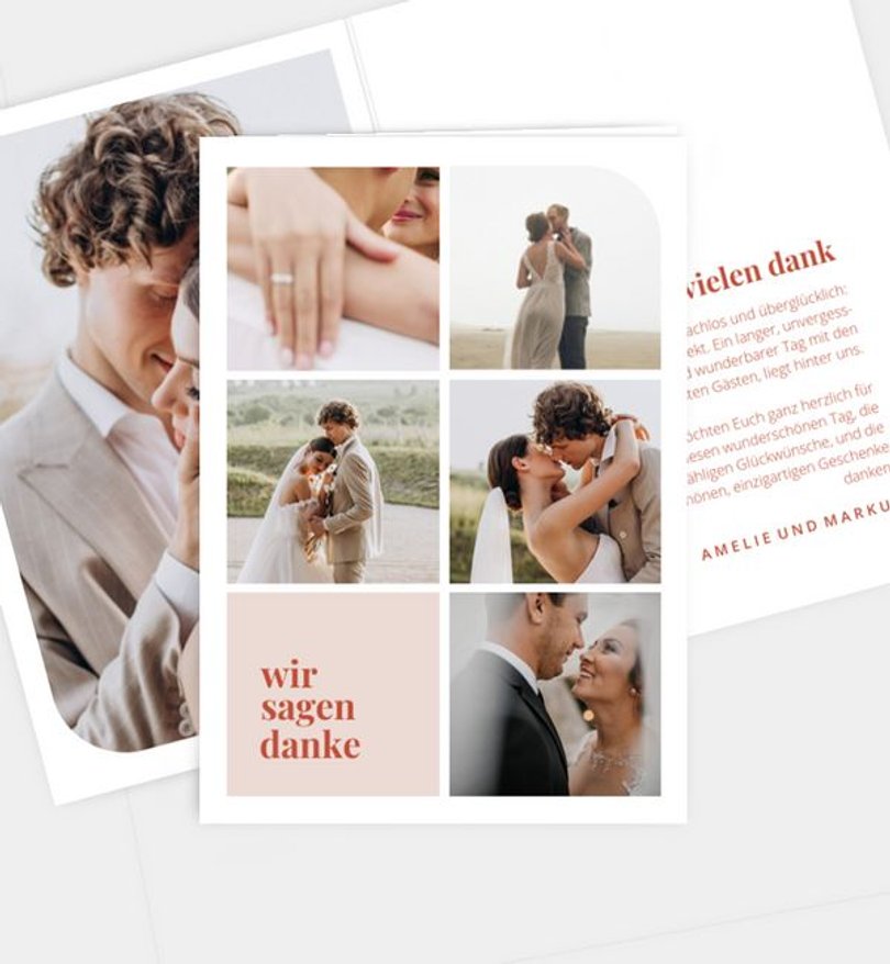 Dankeskarte Hochzeit Modern Type