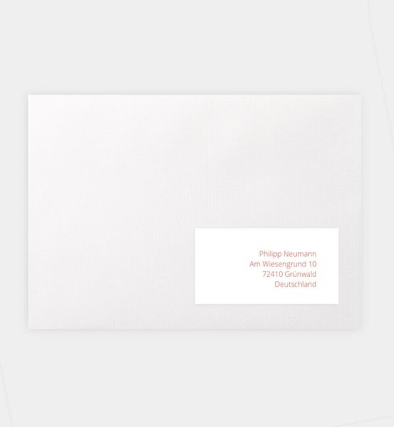 Empfängeraufkleber Hochzeit Modern Type
