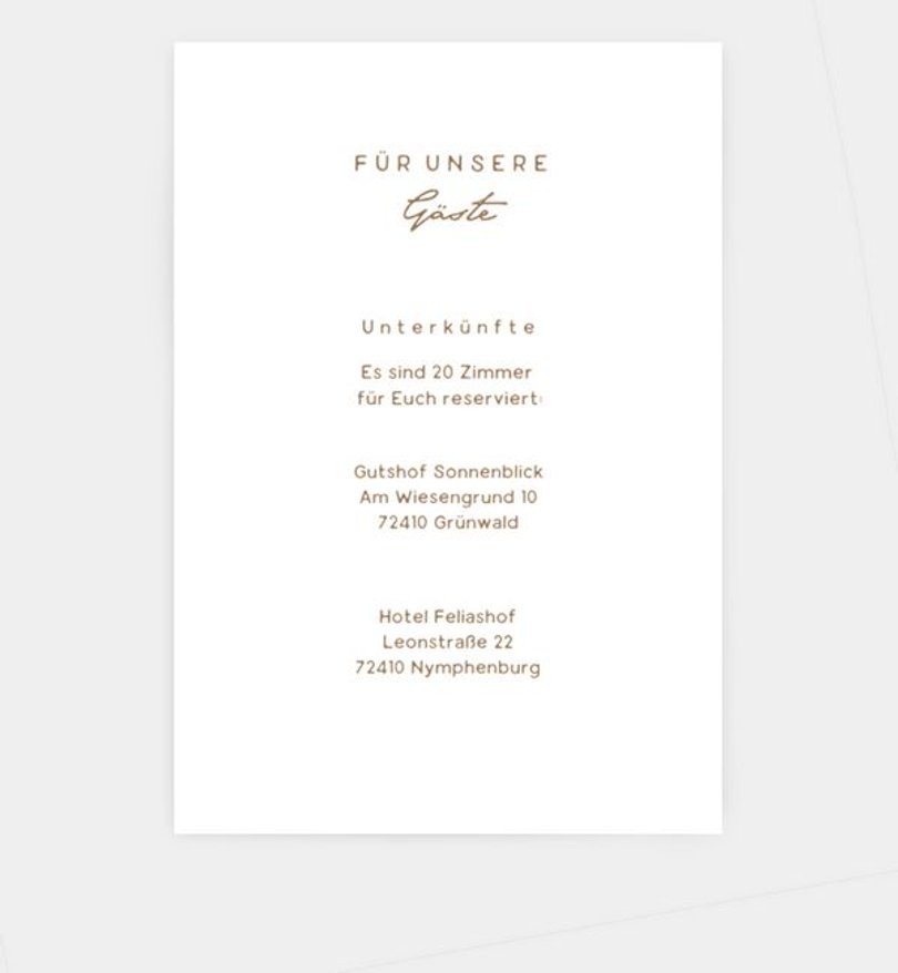 Einlegeblatt bedruckt Hochzeit Ewiges Herzgold · Crafty