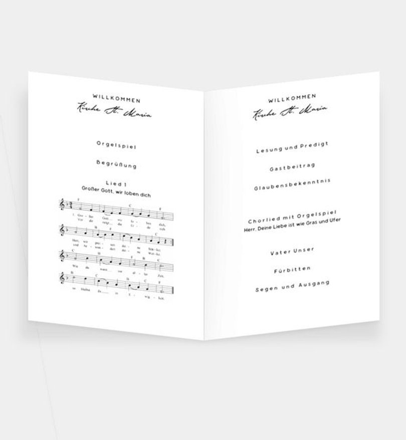 Einleger - Kirchenheft Hochzeit Ewiges Herzgold