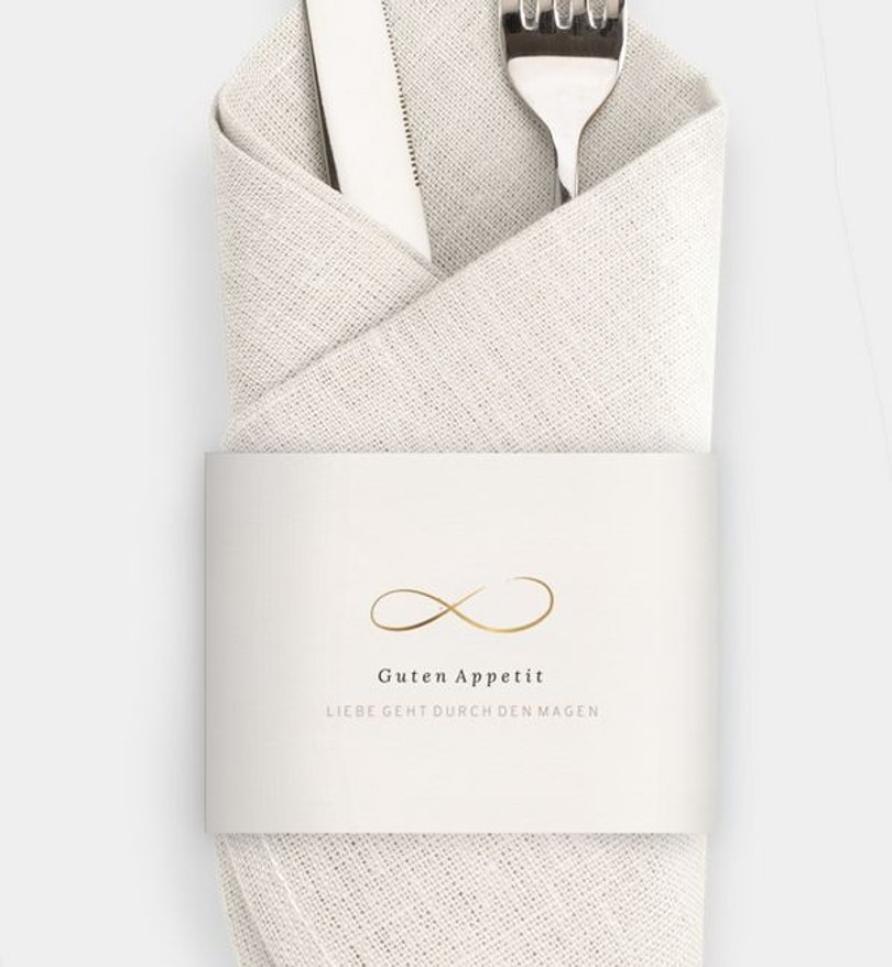 Besteck Servietten-Zubehör Hochzeit Liebeswerte