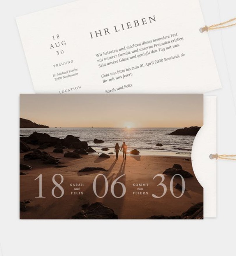 Einladungskarte Hochzeit Our Day