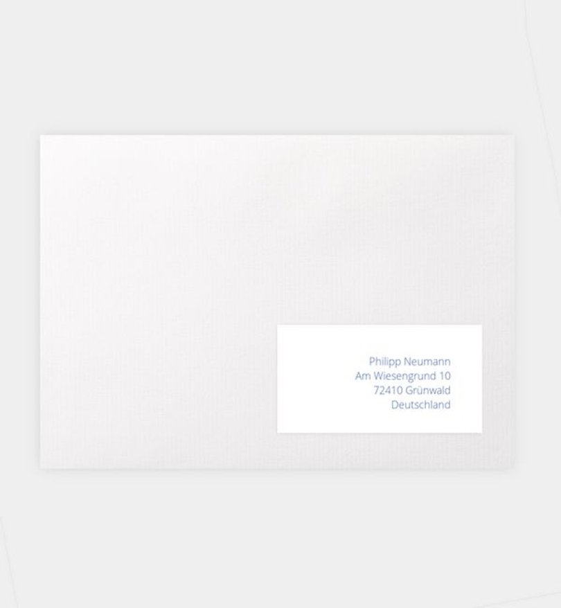 Empfängeraufkleber Hochzeit Modern Type