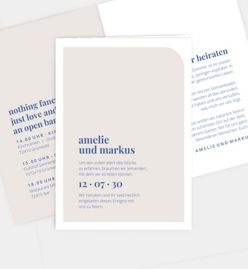 Einladungskarte Hochzeit Modern Type