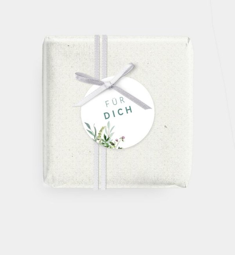 Geschenkanhänger Kommunion Green bouquet