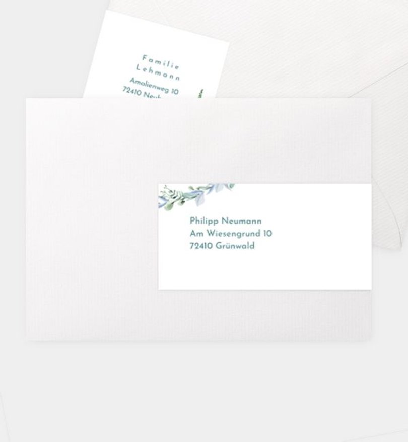 Adressaufkleber Kommunion Blätterzeichen