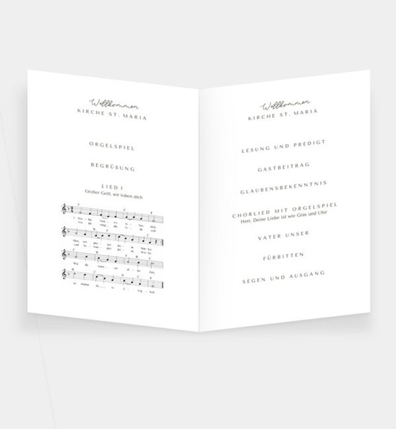 Einleger - Kirchenheft Hochzeit Schönes Land