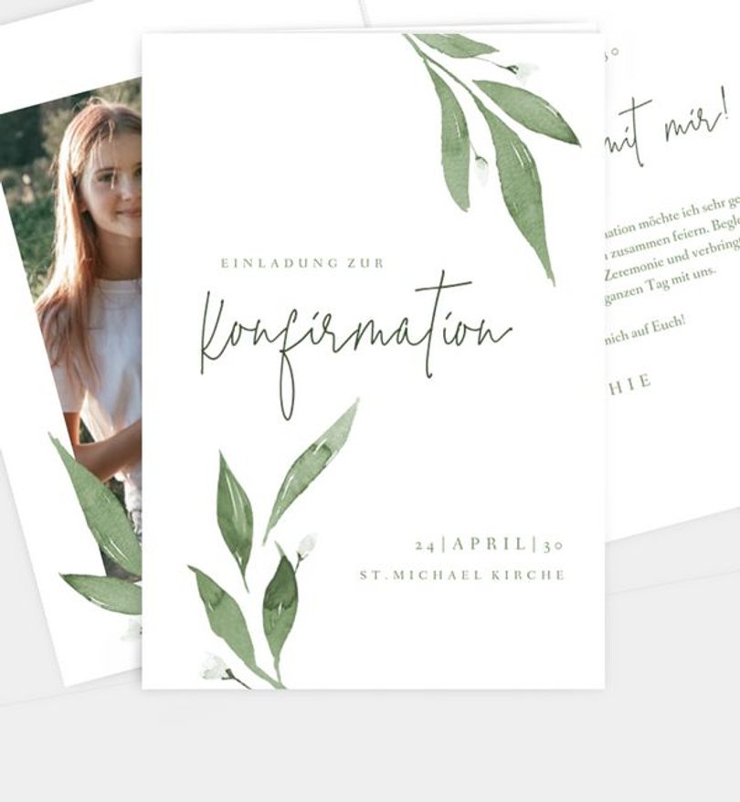 Einladungskarte Konfirmation Festlicher Moment