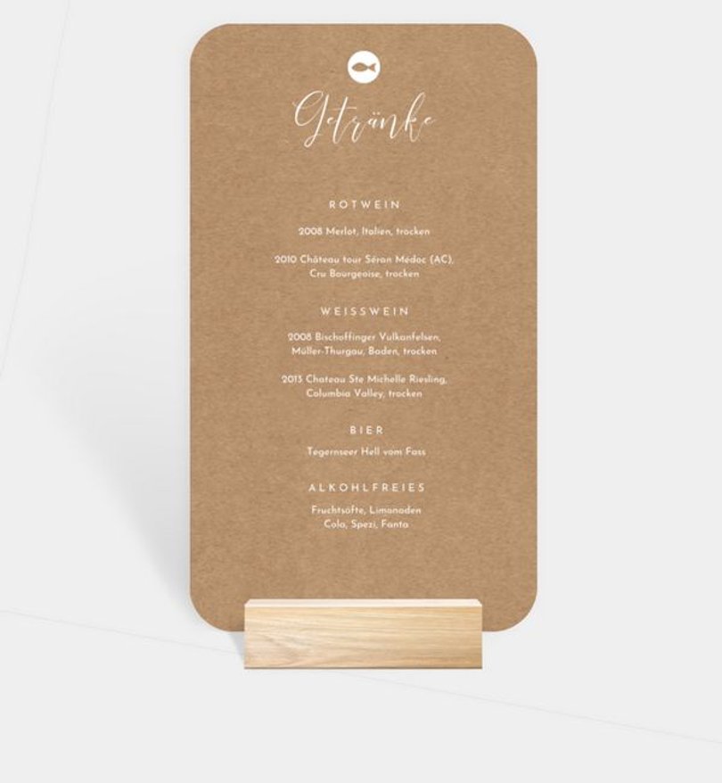 Menükarte Kommunion Crafty & easy