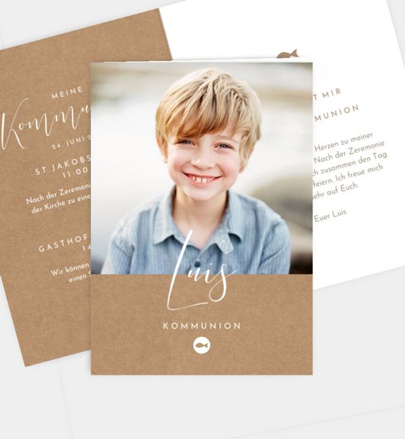 Einladungskarte Kommunion Crafty & easy