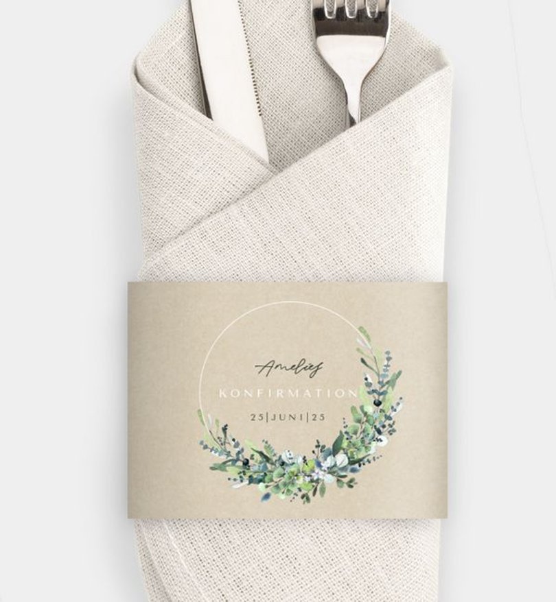 Besteck Servietten-Zubehör Konfirmation Schönes Land · Vintage