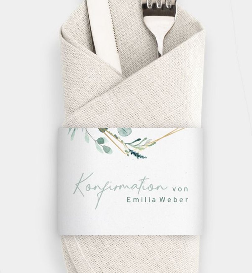 Besteck Servietten-Zubehör Konfirmation Sommerduft