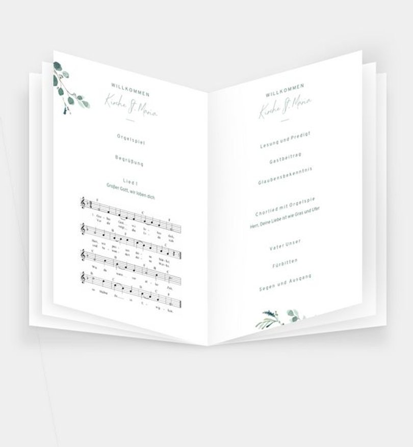 Einleger - Kirchenheft Konfirmation Sommerduft