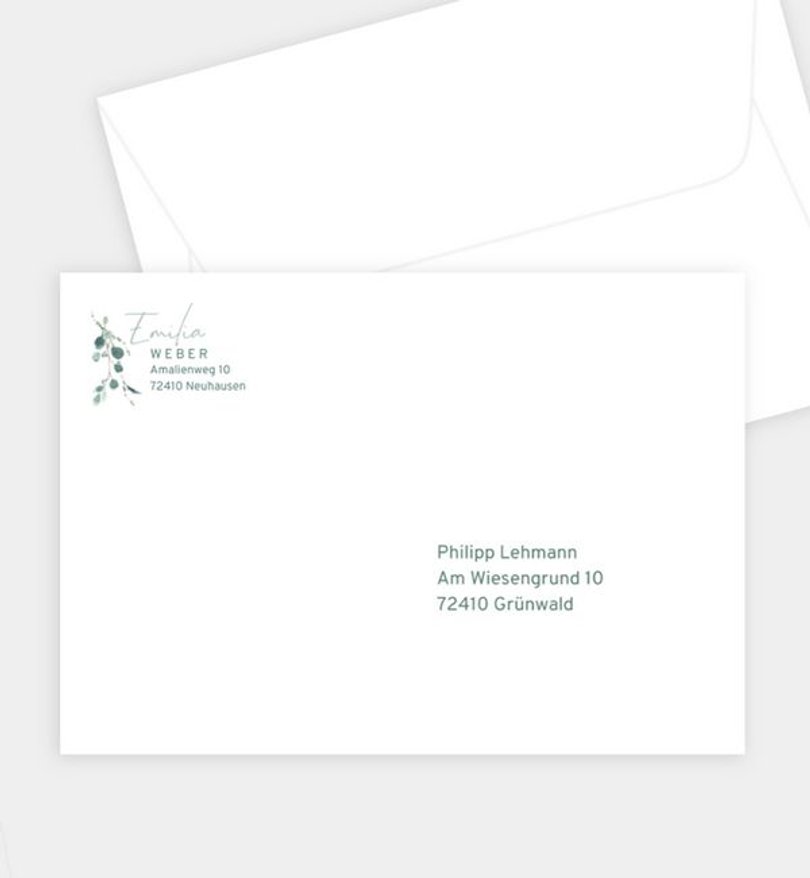 Briefumschlag Konfirmation Sommerduft