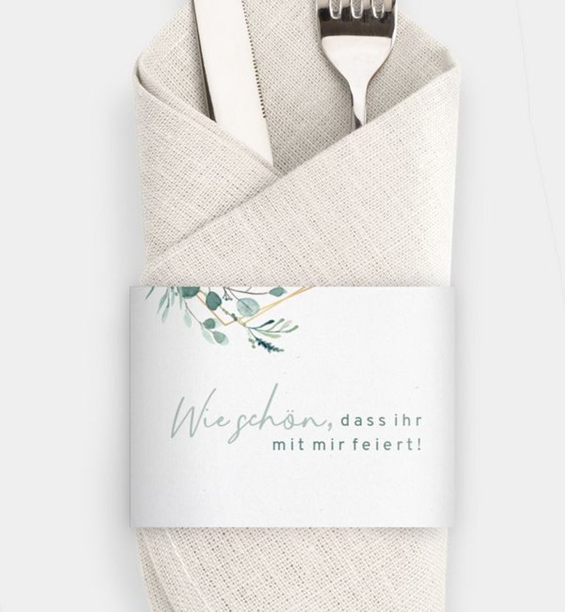 Besteck Servietten-Zubehör Jugendweihe Sommerduft