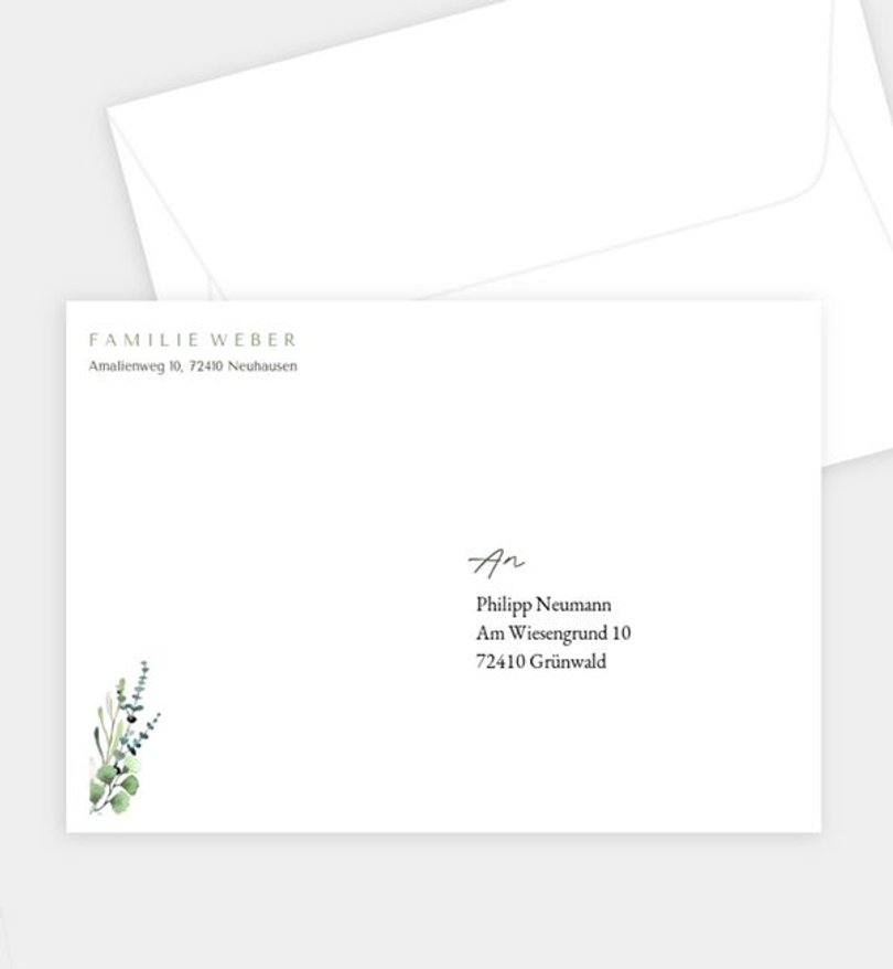 Briefumschlag Firmung Schönes Land · Vintage